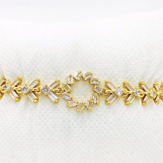 Baguette Crystals Tennis Bracelet