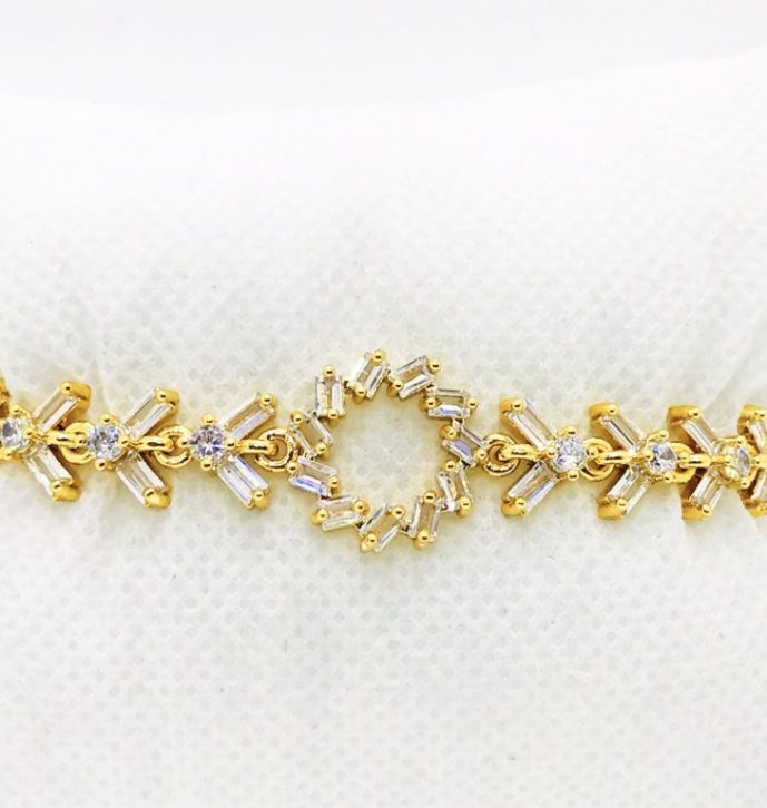 Baguette Crystals Tennis Bracelet
