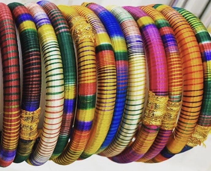 6 Pcs of Silky Colorful Bangles